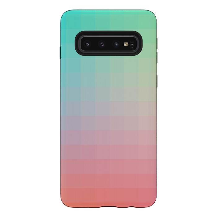 Galaxy S10 StrongFit Gradient, Pink and Teal by amini54