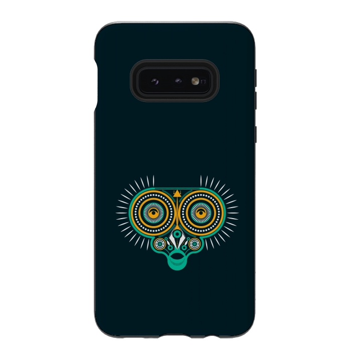 Galaxy S10e StrongFit horned owl tattoo tribal by TMSarts
