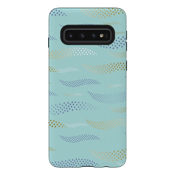 Galaxy S10 StrongFit Waves / Tiger (stylized pattern) 2 by Bledi