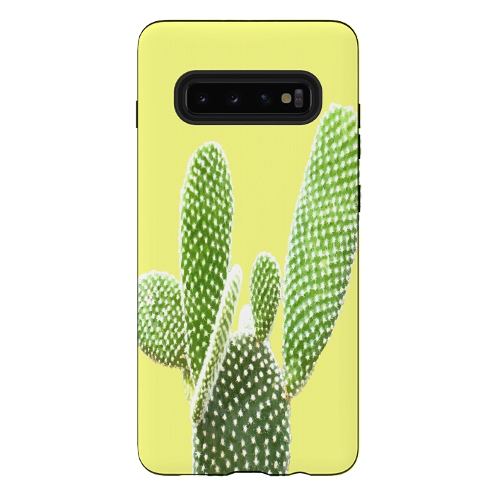 Galaxy S10 plus StrongFit Cactus Yellow Background by Alemi