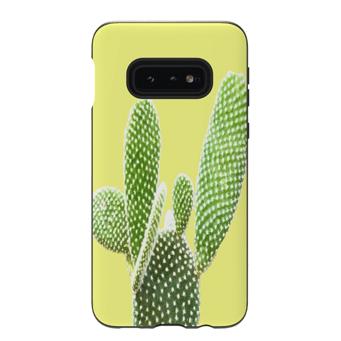 Galaxy S10e StrongFit Cactus Yellow Background by Alemi