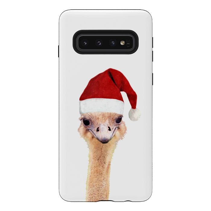 Galaxy S10 StrongFit Ostrich Christmas by Alemi