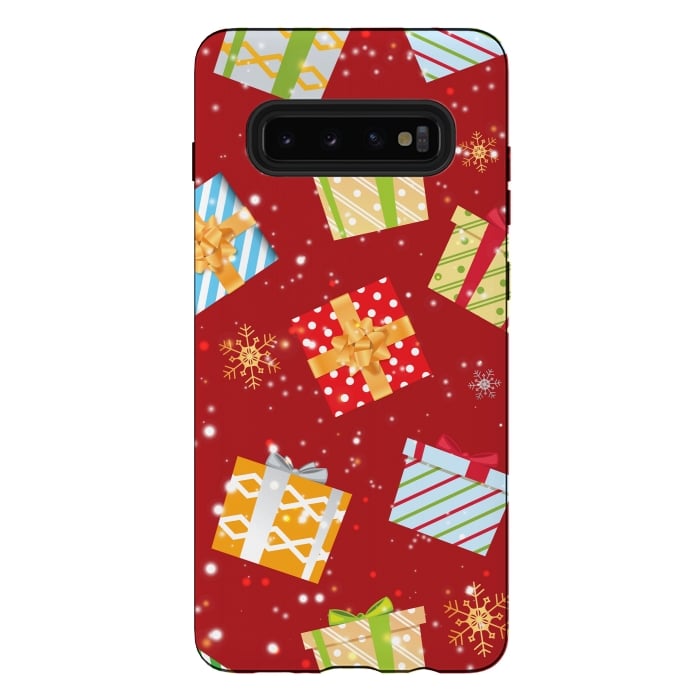 Galaxy S10 plus StrongFit Christmas gifts pattern by Bledi