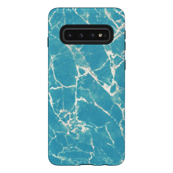 Galaxy S10 StrongFit Bright blue marble by Oana 