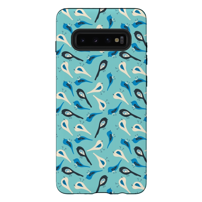 Galaxy S10 plus StrongFit Berry Birds by Edith May
