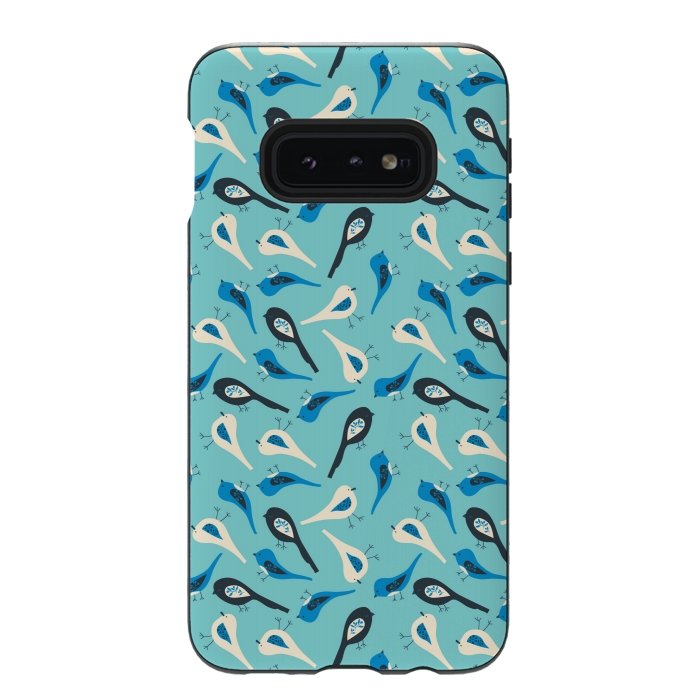 Galaxy S10e StrongFit Berry Birds by Edith May