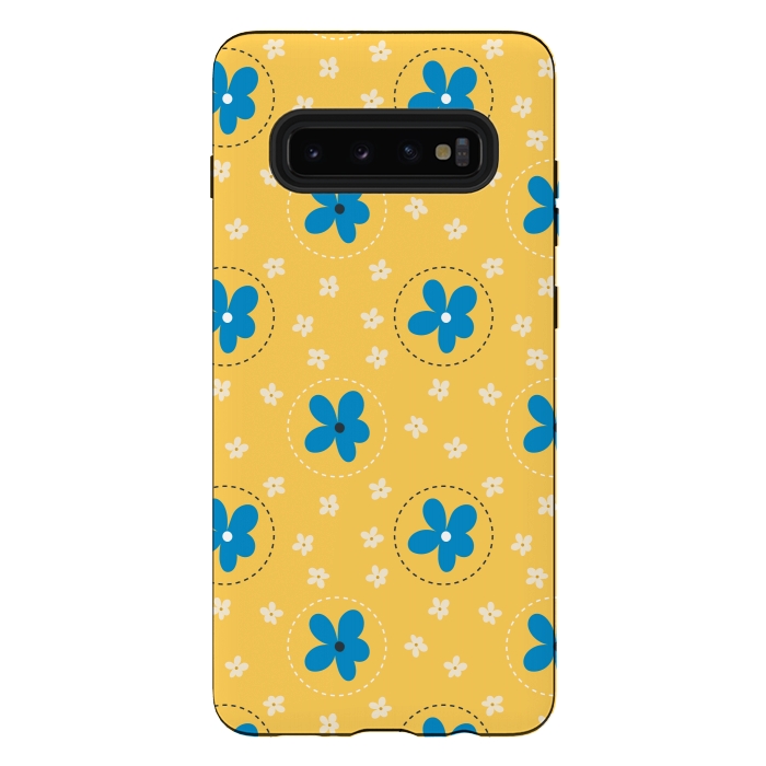 Galaxy S10 plus StrongFit Daisy Flower Stitch by Edith May