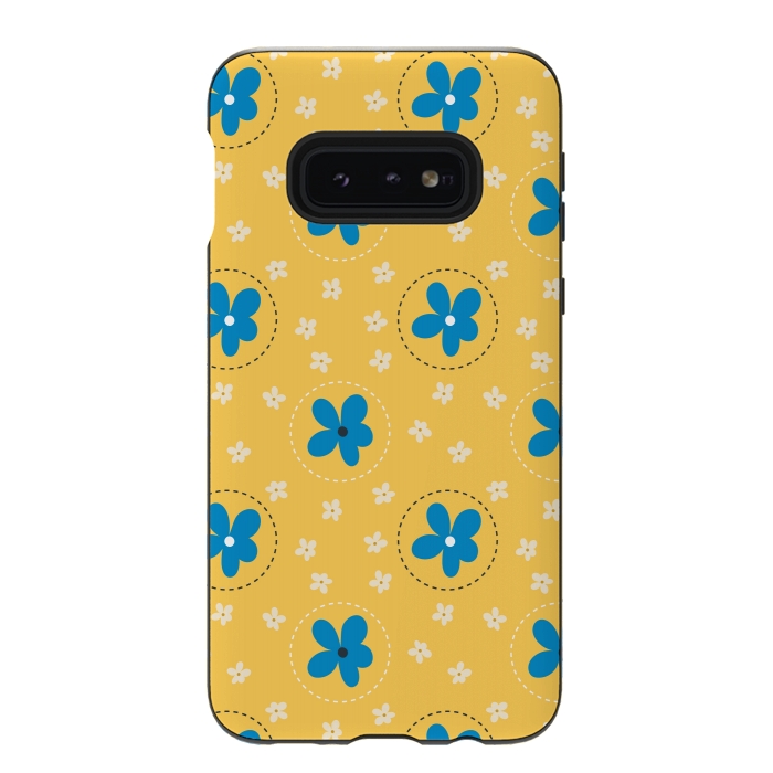 Galaxy S10e StrongFit Daisy Flower Stitch by Edith May