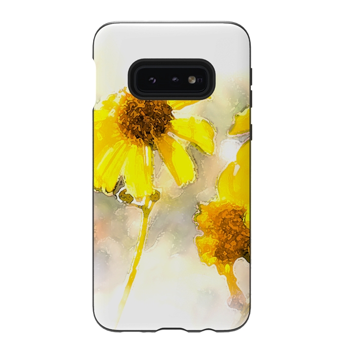 Galaxy S10e StrongFit #freshness #watercolors #sunflower #sun #light by Bledi