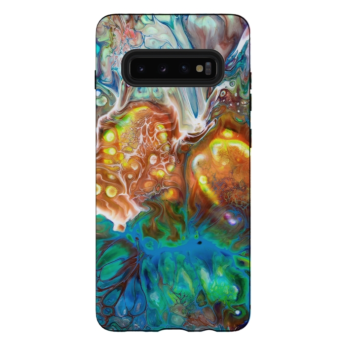 Galaxy S10 plus StrongFit Abstract Crossfire by Creativeaxle