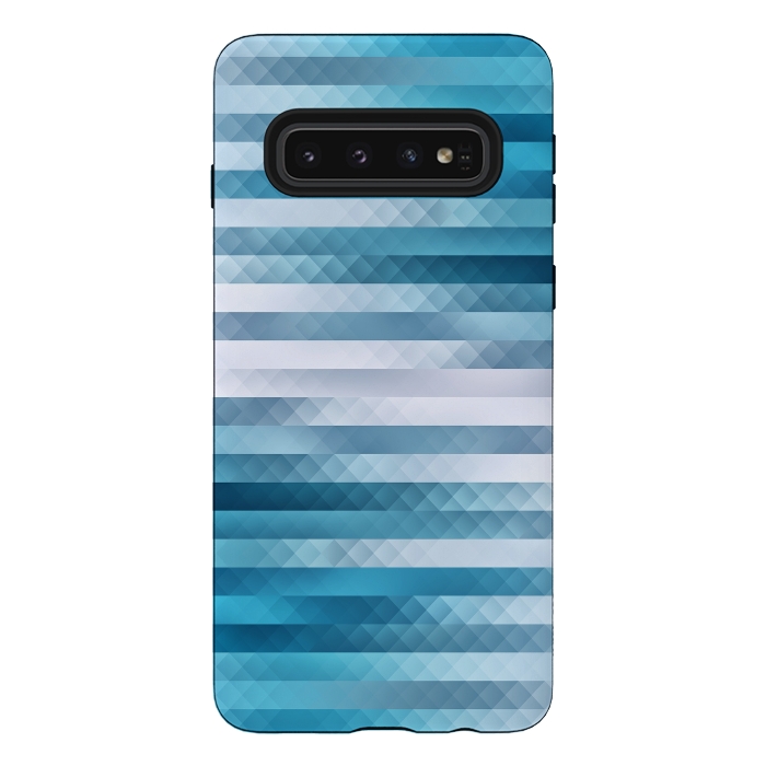 Galaxy S10 StrongFit Blue Color Pattern by Art Design Works