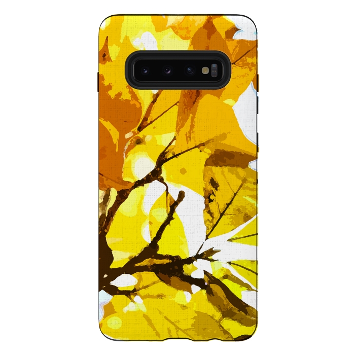 Galaxy S10 plus StrongFit Autumn colors, leaves #oil #on #canvas by Bledi
