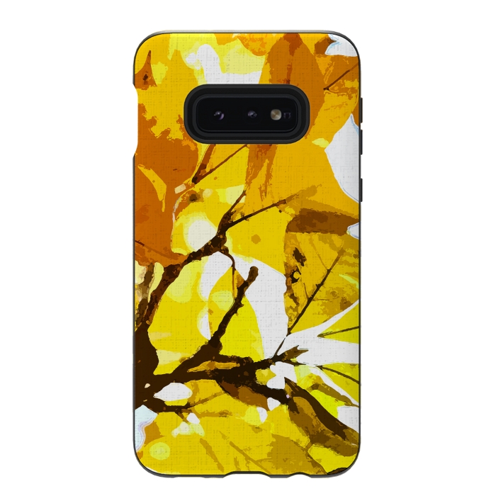 Galaxy S10e StrongFit Autumn colors, leaves #oil #on #canvas by Bledi