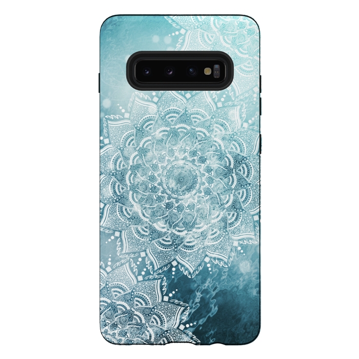 Galaxy S10 plus StrongFit Mandala bluegreen by Jms