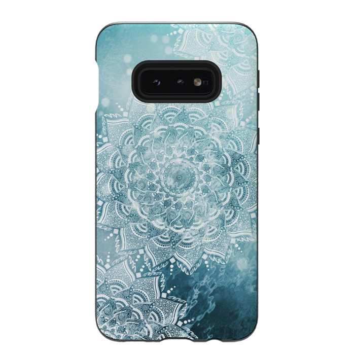 Galaxy S10e StrongFit Mandala bluegreen by Jms