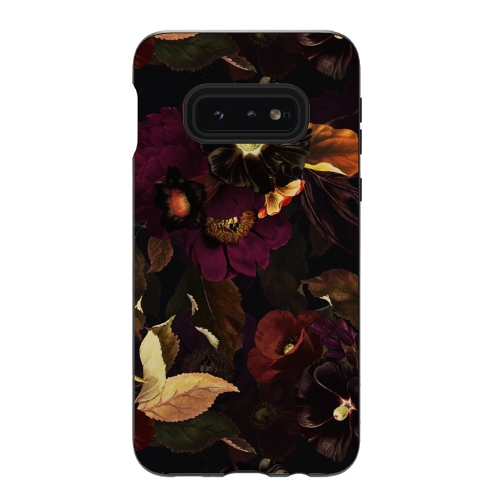 Galaxy S10e StrongFit Dark floral night by  Utart