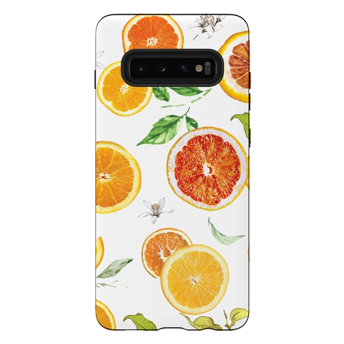 Galaxy S10 plus StrongFit Orange slices 2 #pattern #trendy #style by Bledi