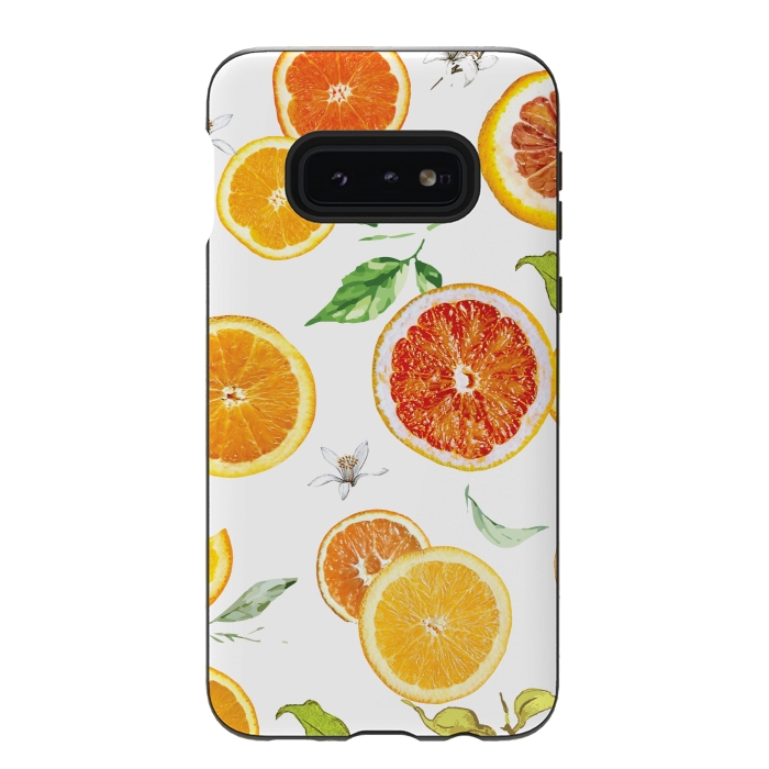 Galaxy S10e StrongFit Orange slices 2 #pattern #trendy #style by Bledi