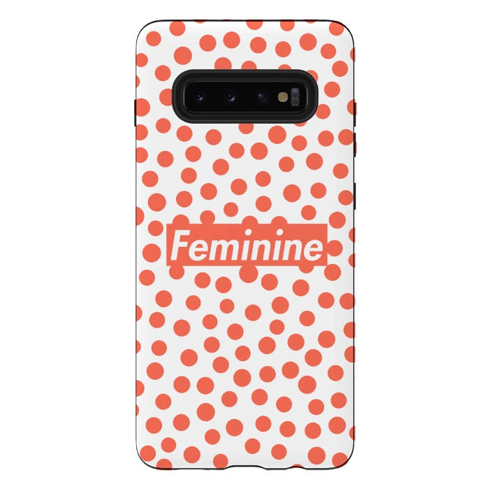 Galaxy S10 plus StrongFit Feminine with Polka Dots by Michael Cheung