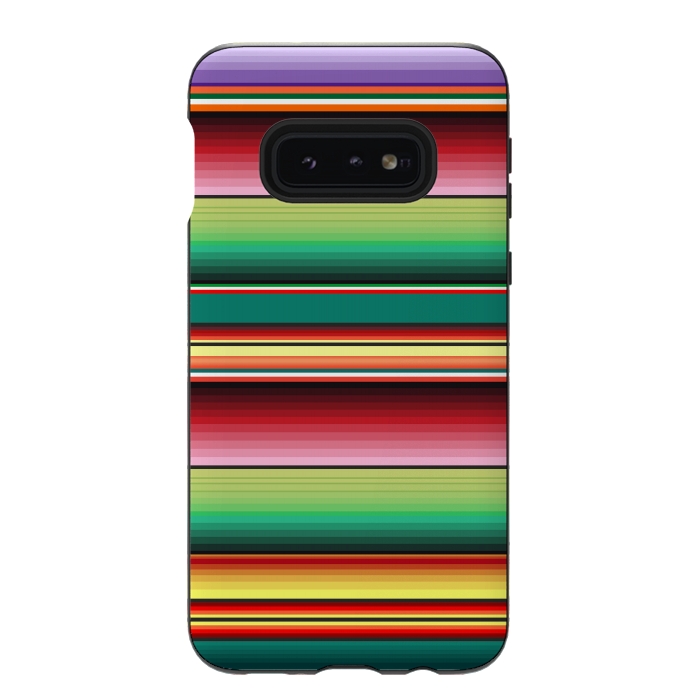 Galaxy S10e StrongFit Mexican Fabric Texture Colors Textile by BluedarkArt