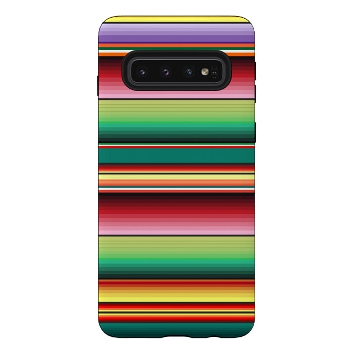 Galaxy S10 StrongFit Mexican Fabric Texture Colors Textile by BluedarkArt