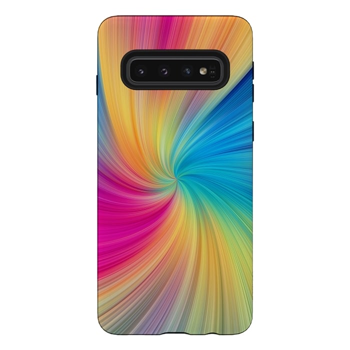 Galaxy S10 StrongFit Rainbow Abstract Design by Art Design Works