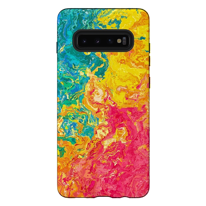 Galaxy S10 plus StrongFit Rainbow Abstract Painting I by Art Design Works