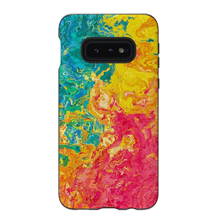 Galaxy S10e StrongFit Rainbow Abstract Painting I by Art Design Works