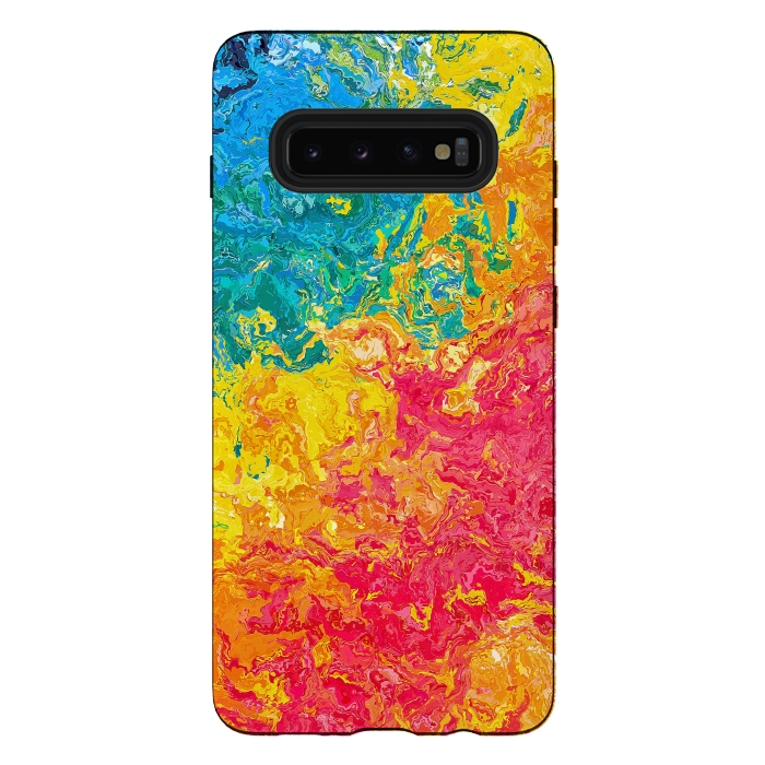 Galaxy S10 plus StrongFit Rainbow Abstract Painting II by Art Design Works