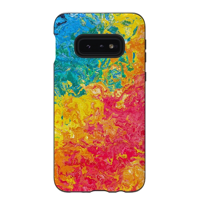 Galaxy S10e StrongFit Rainbow Abstract Painting II by Art Design Works