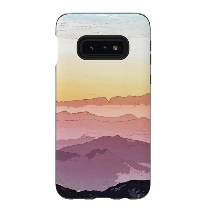 Galaxy S10e StrongFit Mountain Waves by Creativeaxle