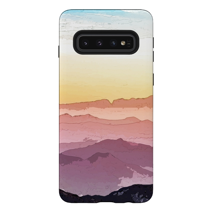 Galaxy S10 StrongFit Mountain Waves by Creativeaxle
