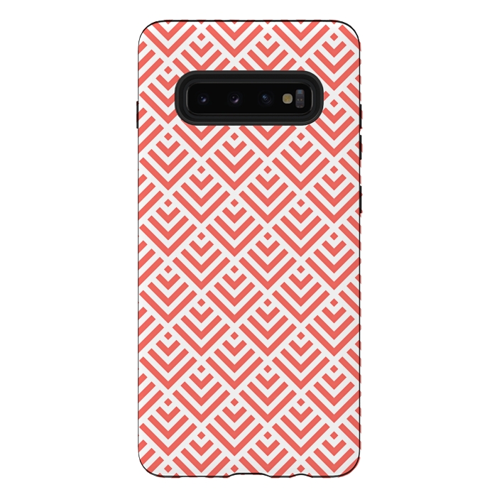 Galaxy S10 plus StrongFit Living Coral Pattern I by Art Design Works