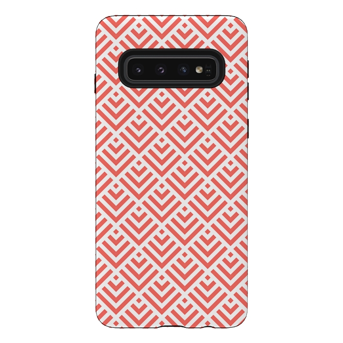 Galaxy S10 StrongFit Living Coral Pattern I by Art Design Works