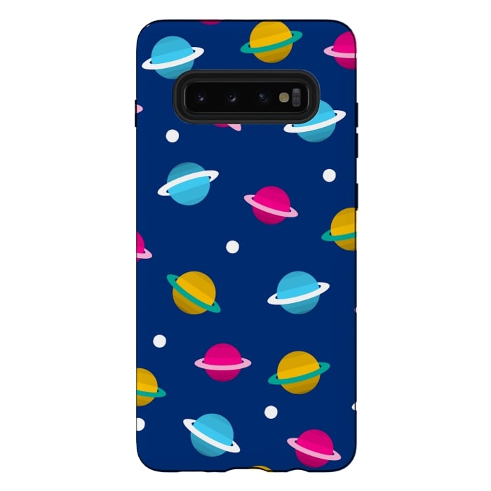 Galaxy S10 plus StrongFit blue space design by MALLIKA