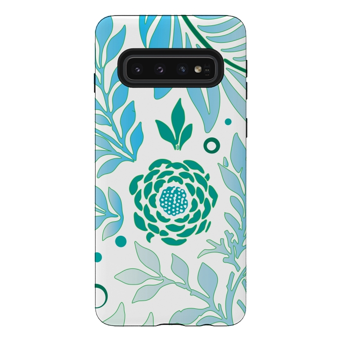 Galaxy S10 StrongFit Floral Design 3 by Bledi