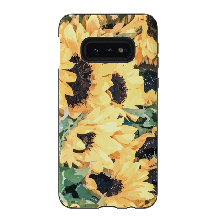 Galaxy S10e StrongFit Yellow Sunflower by Creativeaxle