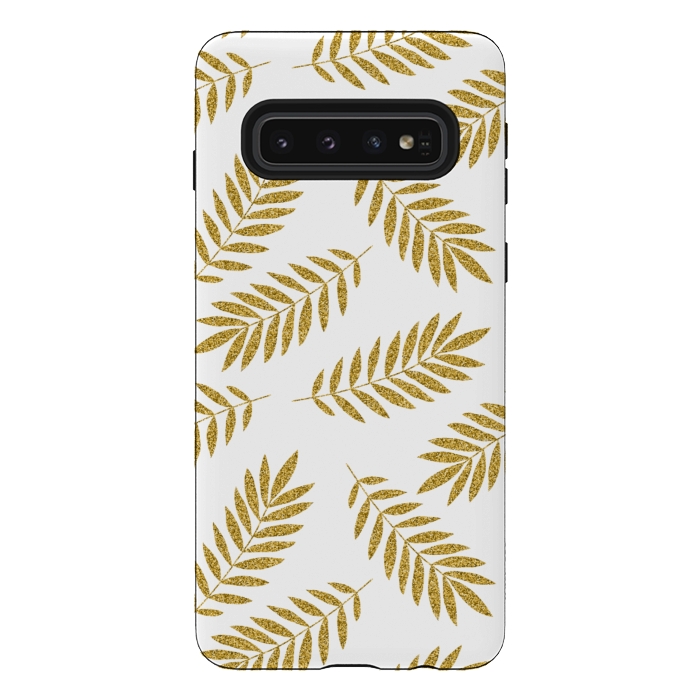 Galaxy S10 StrongFit Golden Palm by Creativeaxle
