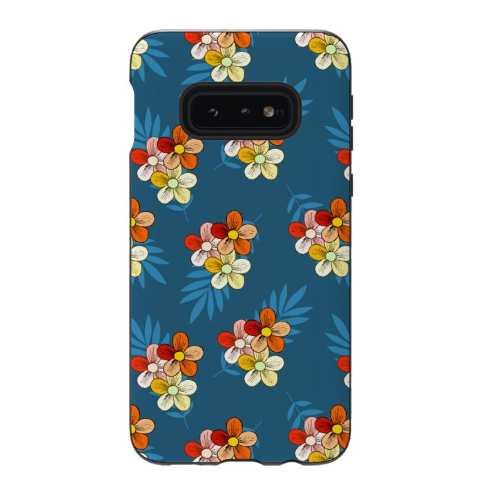 Galaxy S10e StrongFit Summer Wind Floral Pattern by Creativeaxle