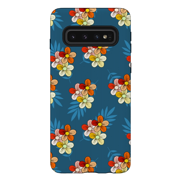 Galaxy S10 StrongFit Summer Wind Floral Pattern by Creativeaxle