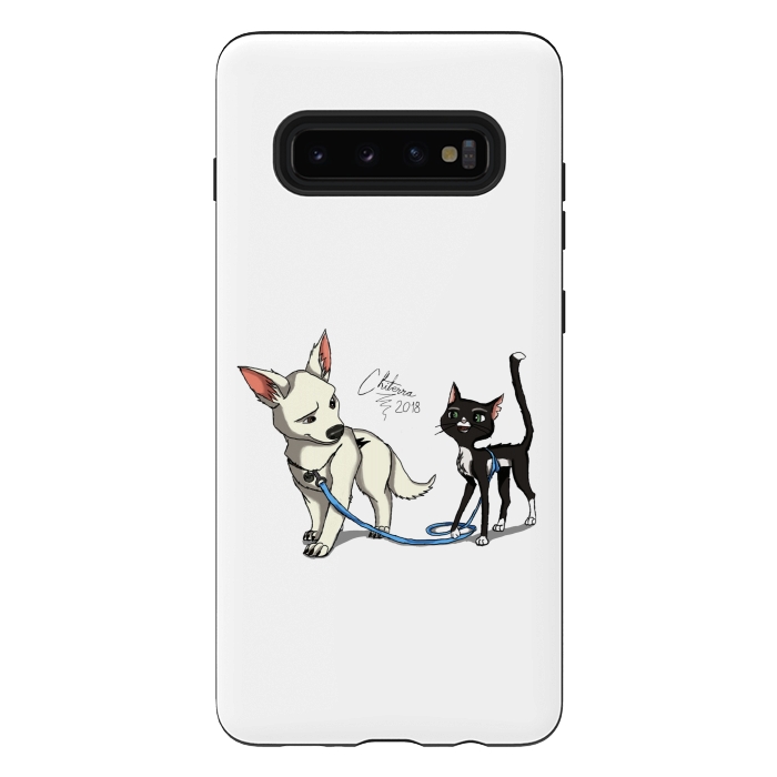 Galaxy S10 plus StrongFit Bolt and Mittens by Chiterra