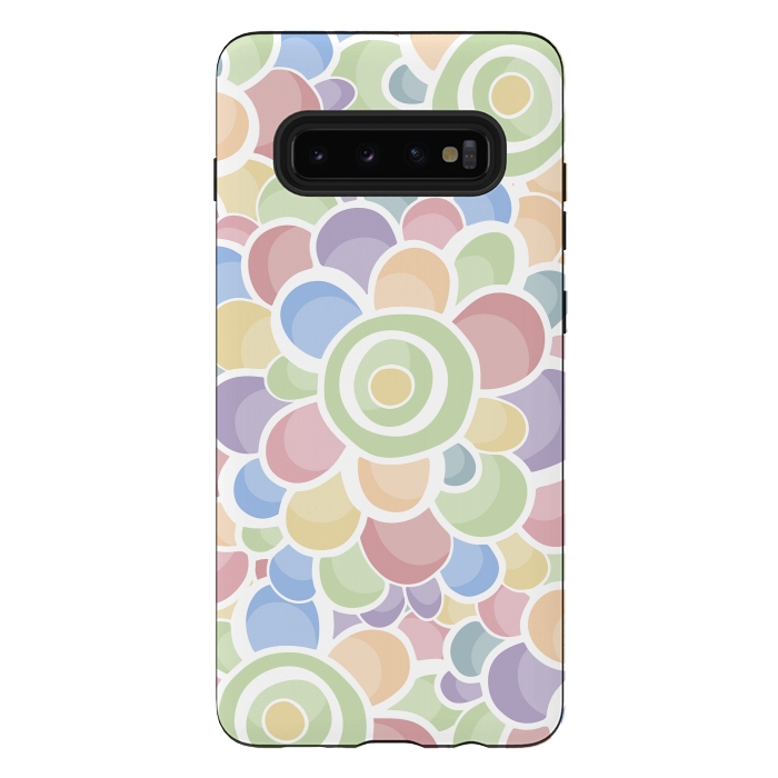 Galaxy S10 plus StrongFit Pastel Bubble Flower by Majoih