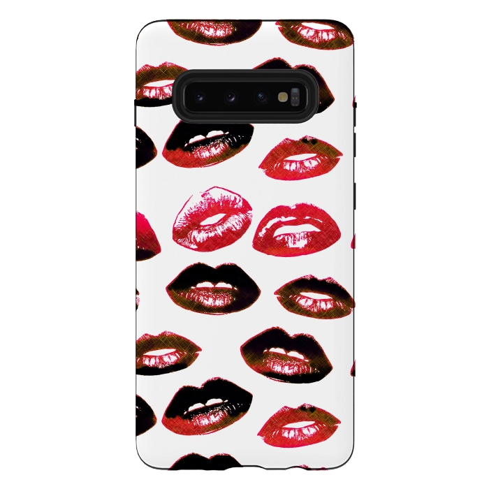 Galaxy S10 plus StrongFit Dark red lipstick kisses - Valentine by Oana 