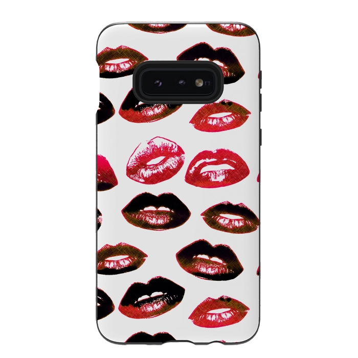 Galaxy S10e StrongFit Dark red lipstick kisses - Valentine by Oana 