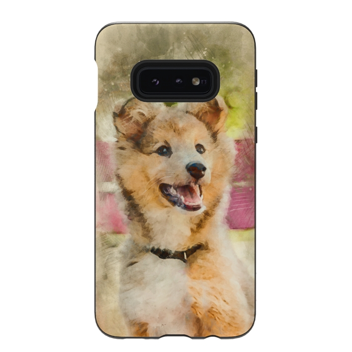 Galaxy S10e StrongFit Cute Sheltie Dog by Creativeaxle