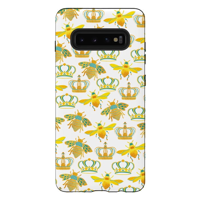 Galaxy S10 plus StrongFit Royal Bees by Pom Graphic Design