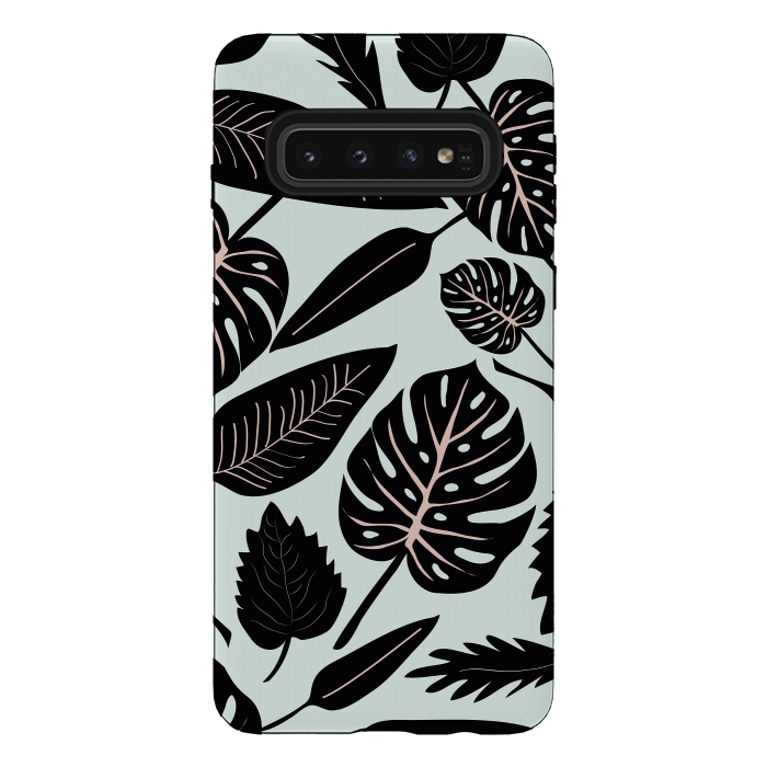 Galaxy S10 StrongFit Monstera leaves by Anis Illustration