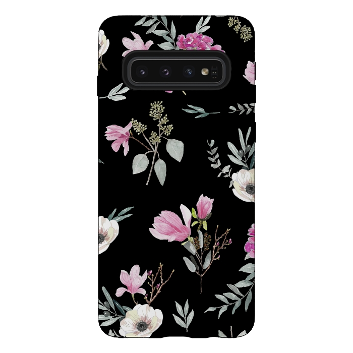 Galaxy S10 StrongFit Magnolias, eucalyptus and anemones by Anis Illustration