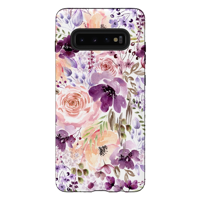 Galaxy S10 plus StrongFit Floral Chaos by Anis Illustration