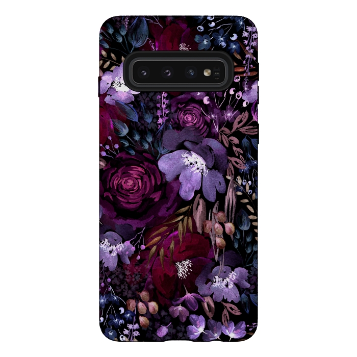 Galaxy S10 StrongFit Deep Floral Chaos by Anis Illustration
